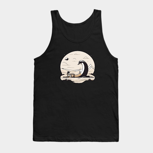 Cosmic Hijinks - Astronaut Space Picnic Tank Top by Orento